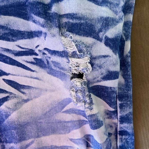 Men's Blue Patterned Straight Jeans - Picture 11 of 13